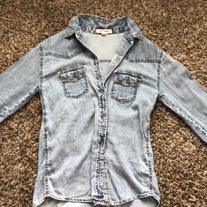 Long Sleeve Denim Light washed Button up